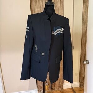 Zadig & Voltaire Midnight Blue Embellished Blazer
